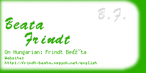 beata frindt business card